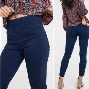 Free People Feel Alright Skinny Jeans‎ Blue
